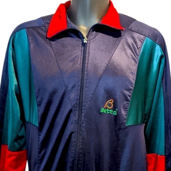 VINTAGE colour block track jacket large - Picture 2 of 8